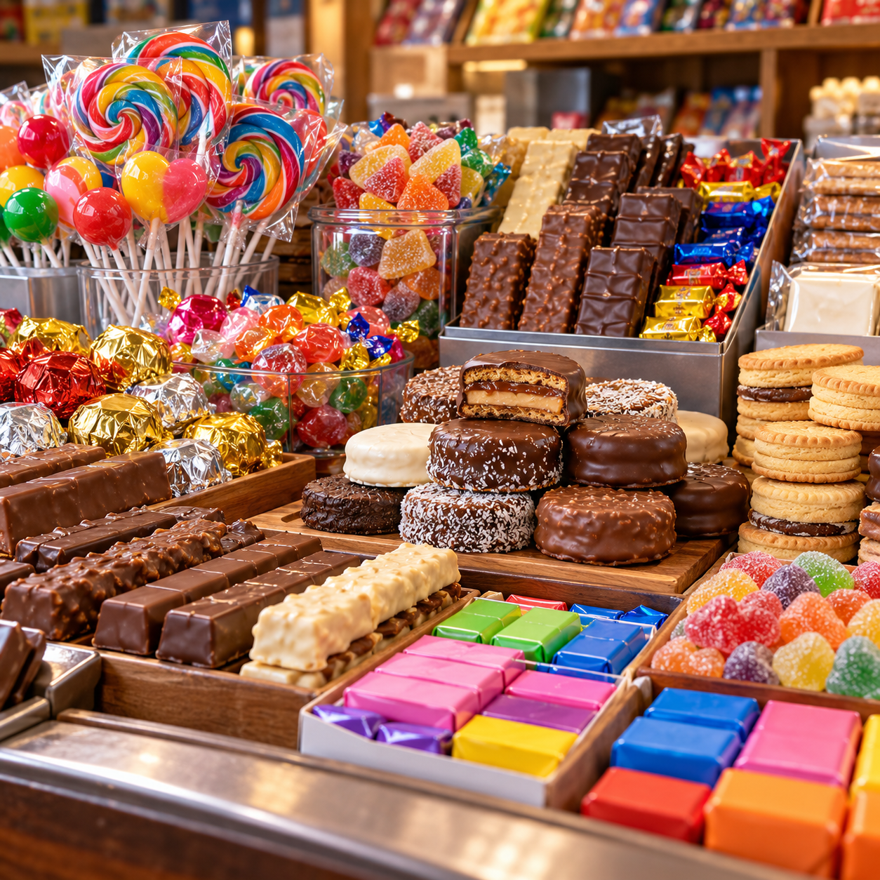 Caramelos, chocolates y golosinas de kiosco